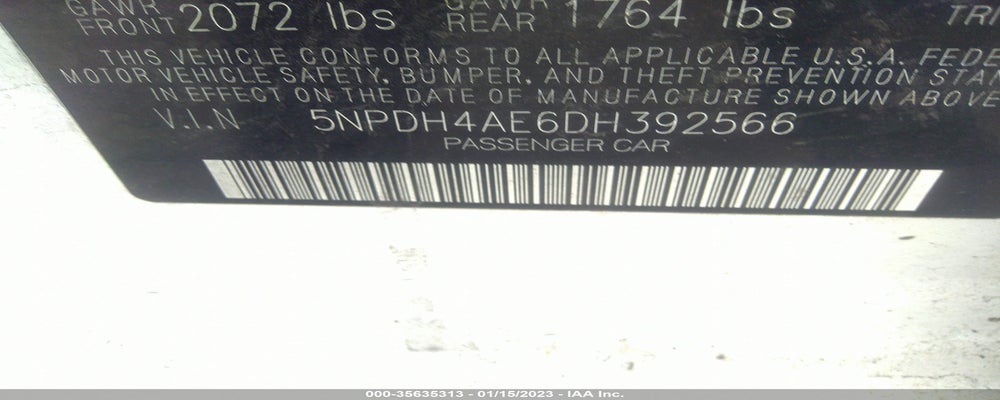 5NPDH4AE6DH392566 2013 HYUNDAI ELANTRA photo no. 9