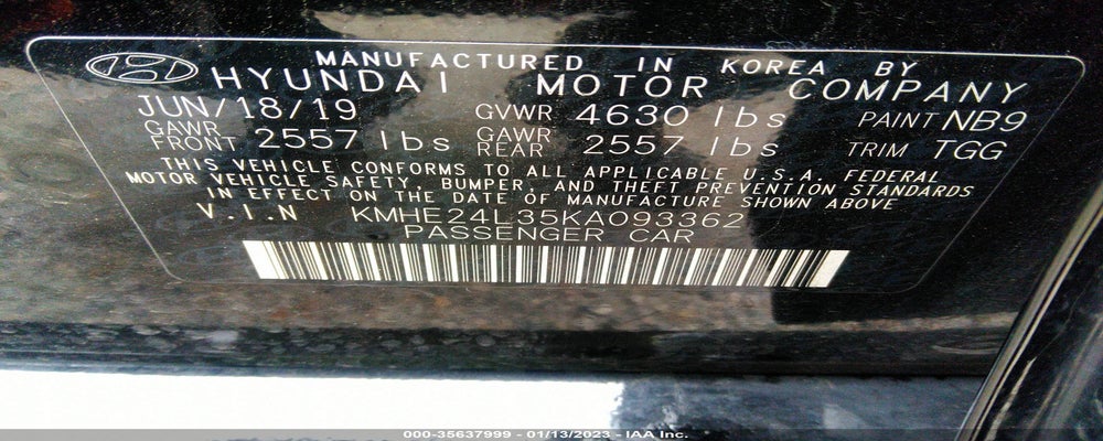 KMHE24L35KA093362 2019 HYUNDAI SONATA HYBRID photo no. 9