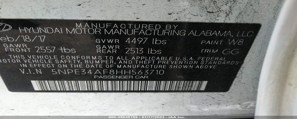 5NPE34AF8HH563710 2017 HYUNDAI SONATA photo no. 9