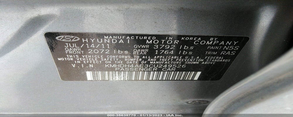 KMHDH4AE3CU249526 2012 HYUNDAI ELANTRA photo no. 9