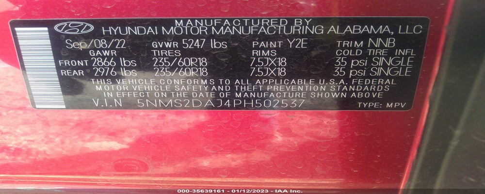 5NMS2DAJ4PH502537 2023 HYUNDAI SANTA FE photo no. 9