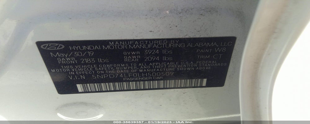 5NPD74LF0LH500509 2020 HYUNDAI ELANTRA photo no. 9