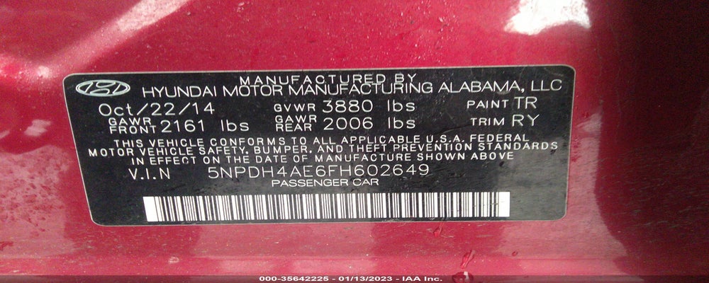 5NPDH4AE6FH602649 2015 HYUNDAI ELANTRA photo no. 9