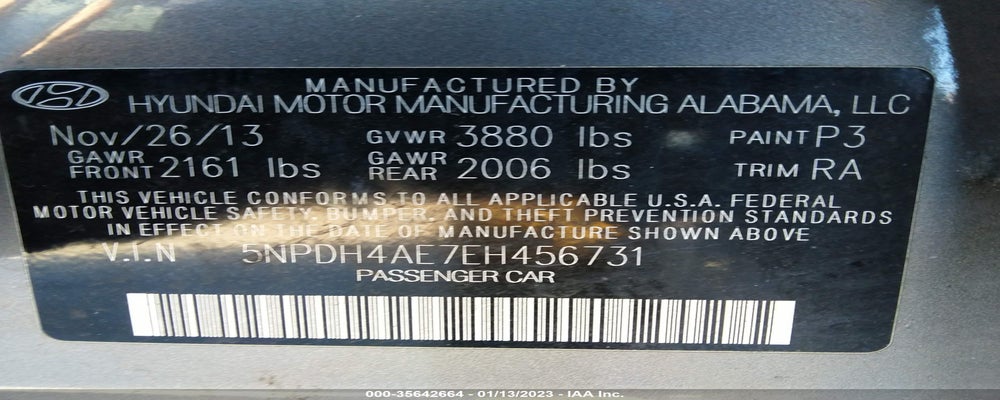 5NPDH4AE7EH456731 2014 HYUNDAI ELANTRA photo no. 9