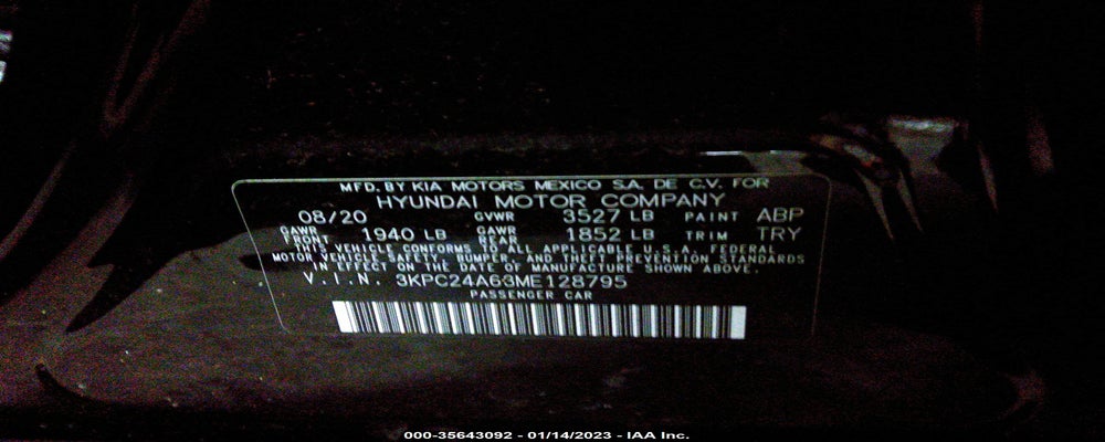 3KPC24A63ME128795 2021 HYUNDAI ACCENT photo no. 9