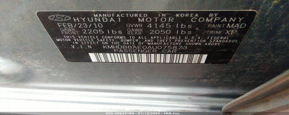 KMHDB8AE0AU075873 2010 HYUNDAI ELANTRA TOURING photo no. 9