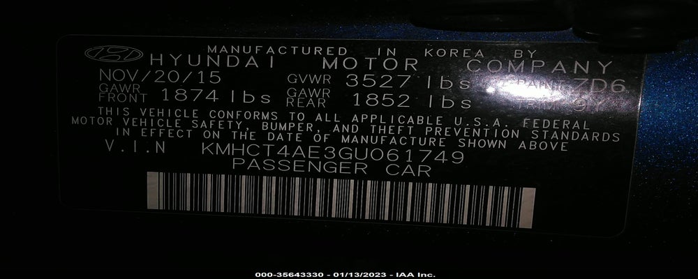 KMHCT4AE3GU061749 2016 HYUNDAI ACCENT photo no. 9