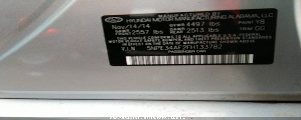5NPE34AF2FH133782 2015 HYUNDAI SONATA photo no. 9
