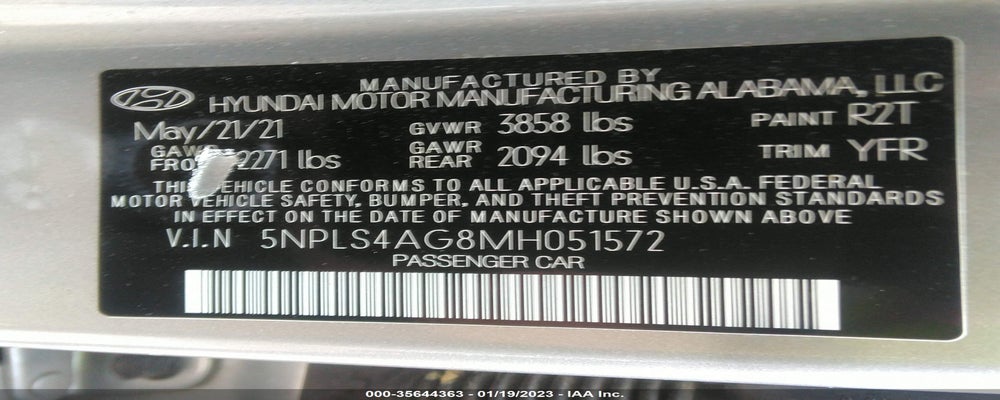 5NPLS4AG8MH051572 2021 HYUNDAI ELANTRA photo no. 9