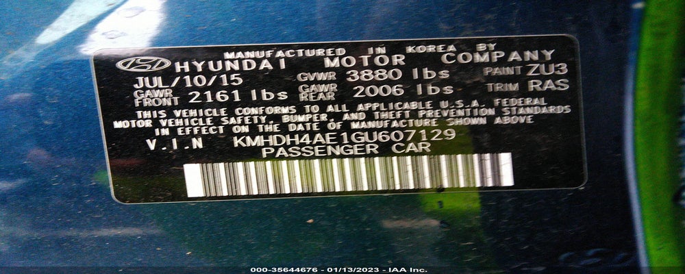KMHDH4AE1GU607129 2016 HYUNDAI ELANTRA photo no. 9