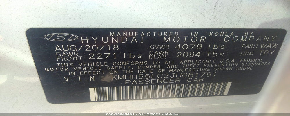 KMHH55LC2JU081791 2018 HYUNDAI ELANTRA GT photo no. 9