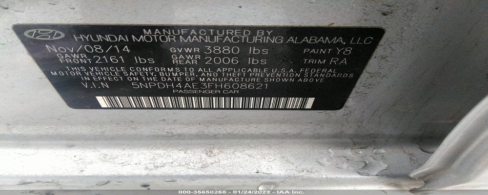 5NPDH4AE3FH608621 2015 HYUNDAI ELANTRA photo no. 9