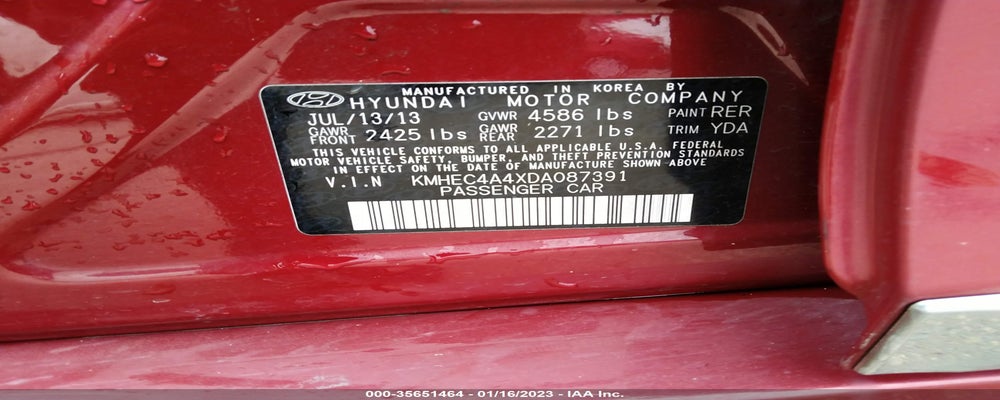 KMHEC4A4XDA087391 2013 HYUNDAI SONATA HYBRID photo no. 9