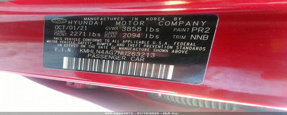 KMHLN4AG7NU263213 2022 HYUNDAI ELANTRA photo no. 9