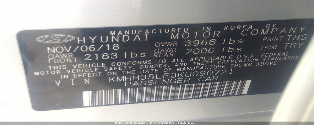 KMHH35LE3KU090721 2019 HYUNDAI ELANTRA GT photo no. 9