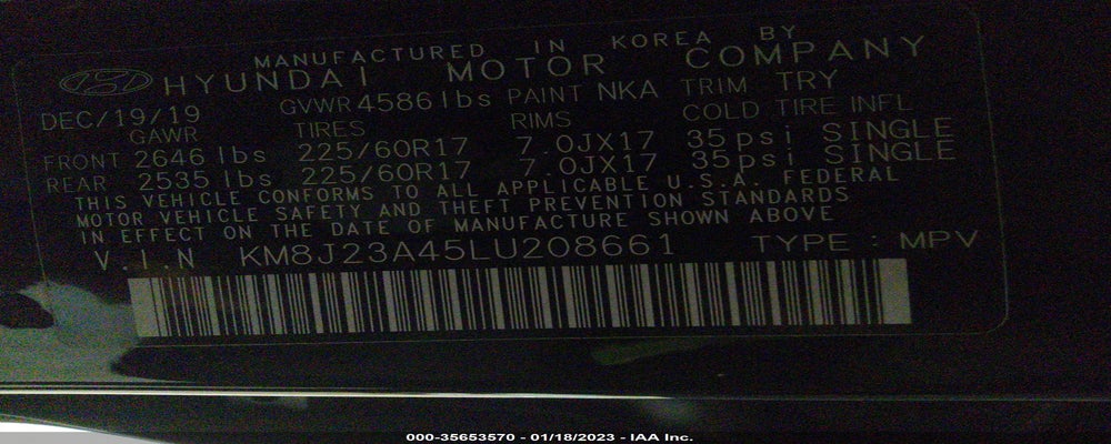 KM8J23A45LU208661 2020 HYUNDAI TUCSON photo no. 9