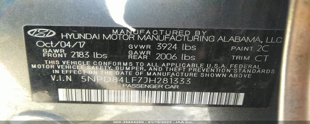 5NPD84LF7JH281333 2018 HYUNDAI ELANTRA photo no. 9