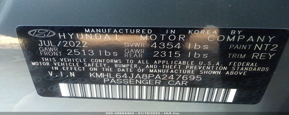 KMHL64JA8PA247695 2023 HYUNDAI SONATA photo no. 9