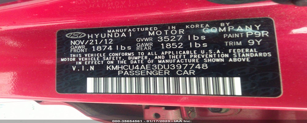 KMHCU4AE3DU397748 2013 HYUNDAI ACCENT photo no. 9