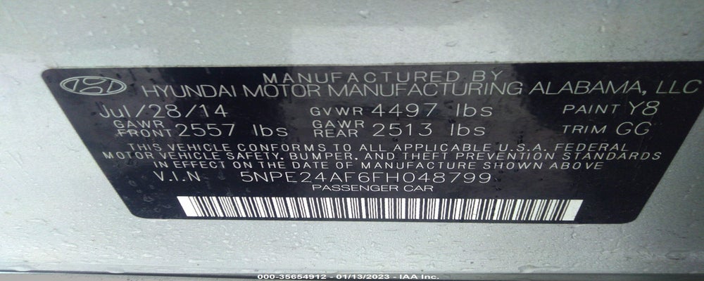 5NPE24AF6FH048799 2015 HYUNDAI SONATA photo no. 9