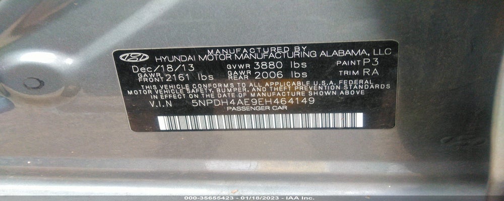 5NPDH4AE9EH464149 2014 HYUNDAI ELANTRA photo no. 9