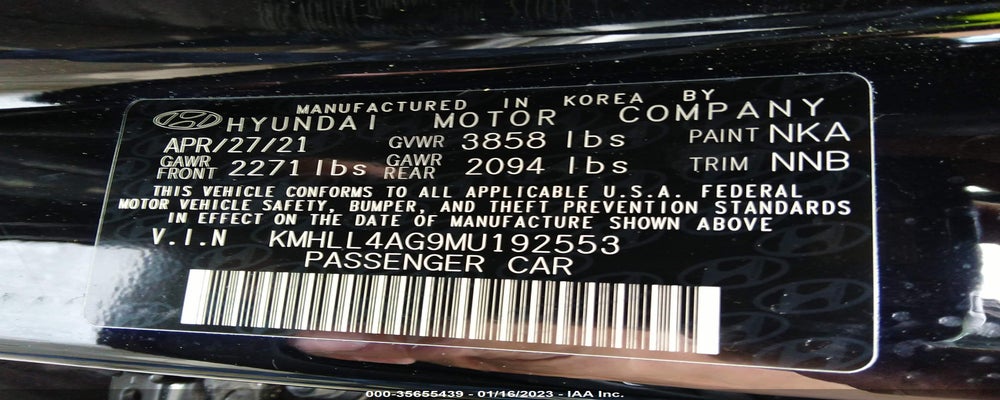 KMHLL4AG9MU192553 2021 HYUNDAI ELANTRA photo no. 9