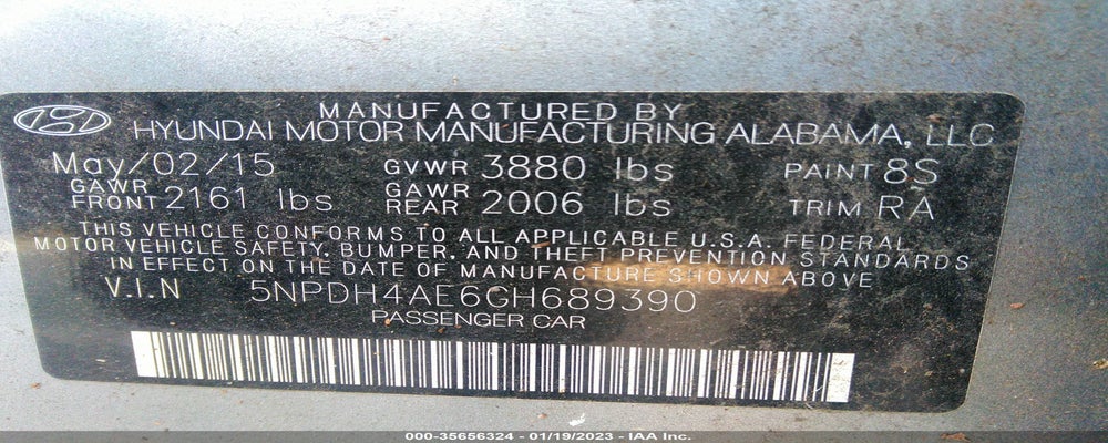 5NPDH4AE6GH689390 2016 HYUNDAI ELANTRA photo no. 9