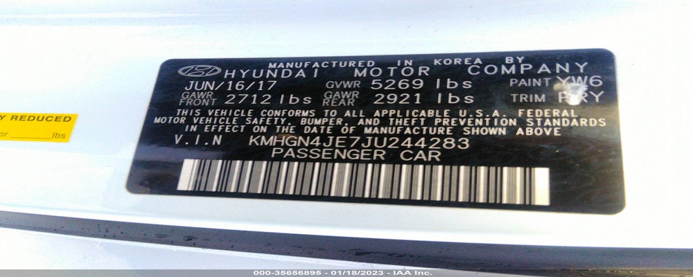 KMHGN4JE7JU244283 2018 HYUNDAI GENESIS photo no. 9