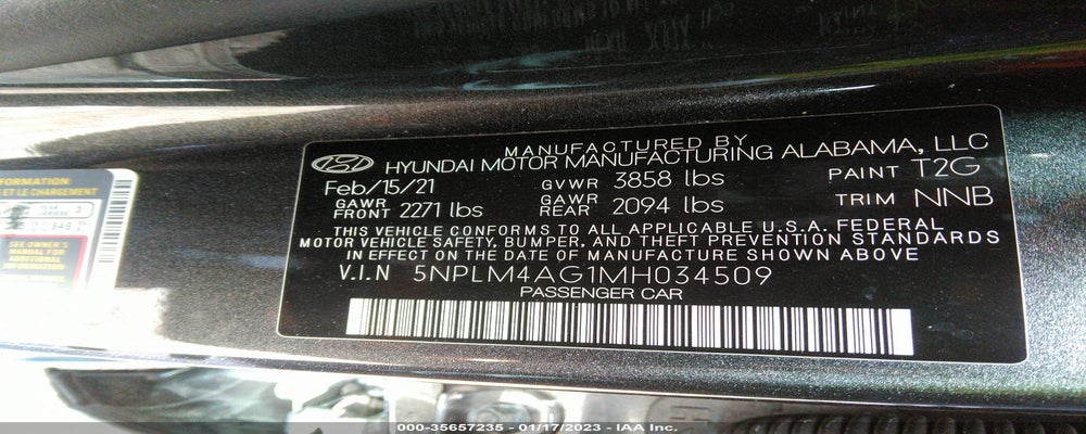 5NPLM4AG1MH034509 2021 HYUNDAI ELANTRA photo no. 9