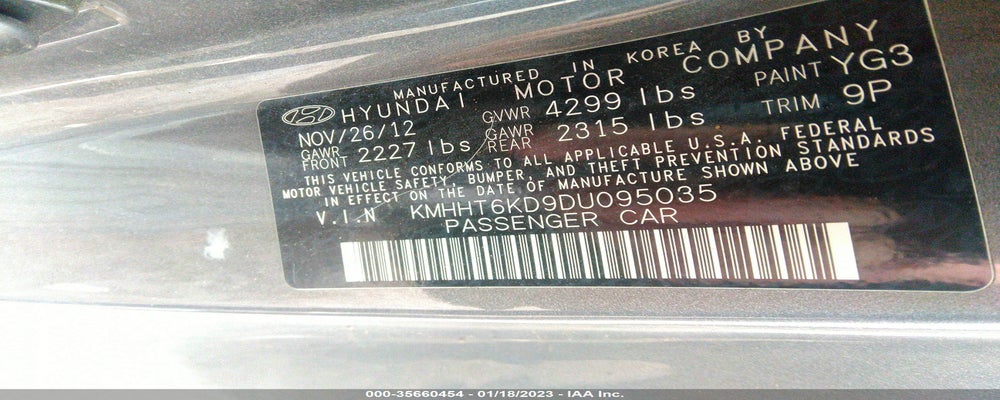 KMHHT6KD9DU095035 2013 HYUNDAI GENESIS COUPE photo no. 9