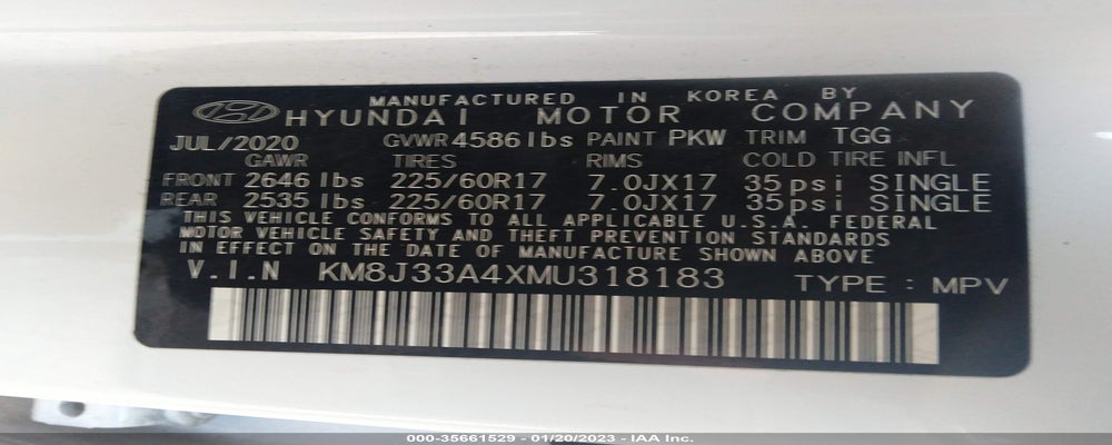 KM8J33A4XMU318183 2021 HYUNDAI TUCSON photo no. 9