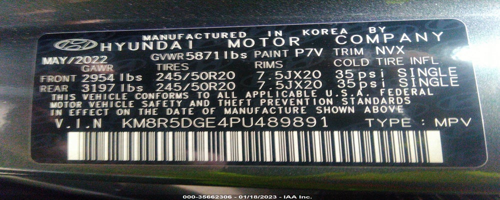 KM8R5DGE4PU489891 2023 HYUNDAI PALISADE photo no. 9