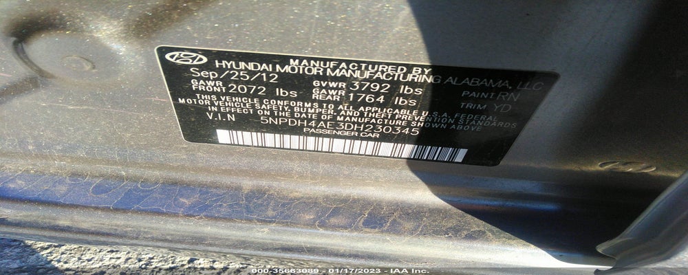 5NPDH4AE3DH230345 2013 HYUNDAI ELANTRA photo no. 9