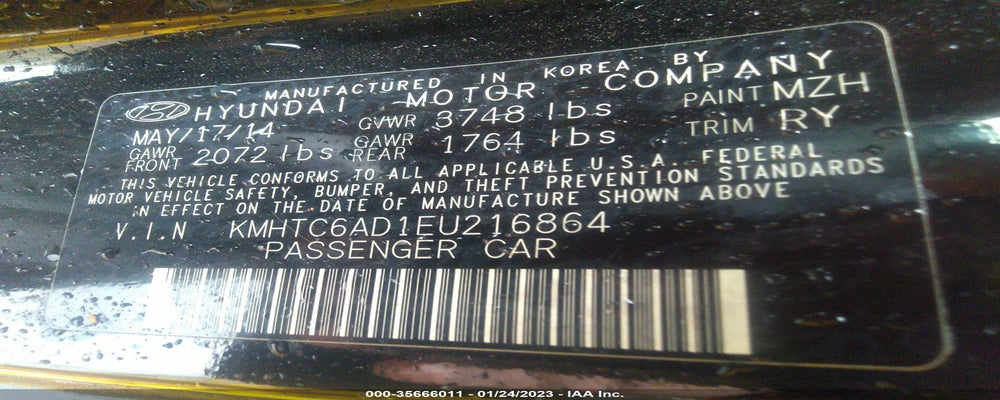 KMHTC6AD1EU216864 2014 HYUNDAI VELOSTER photo no. 9