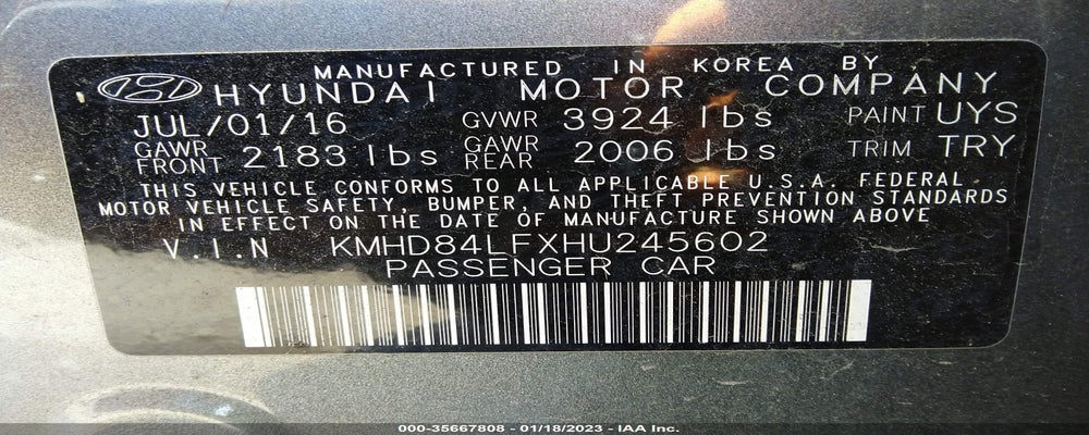 KMHD84LFXHU245602 2017 HYUNDAI ELANTRA photo no. 9