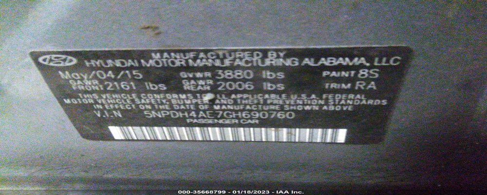 5NPDH4AE7GH690760 2016 HYUNDAI ELANTRA photo no. 9