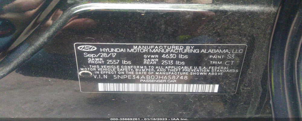 5NPE34AB0JH658748 2018 HYUNDAI SONATA photo no. 9