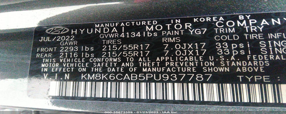 KM8K6CAB5PU937787 2023 HYUNDAI KONA photo no. 9