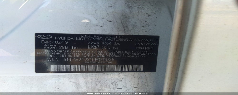 5NPEJ4J21LH011025 2020 HYUNDAI SONATA photo no. 9