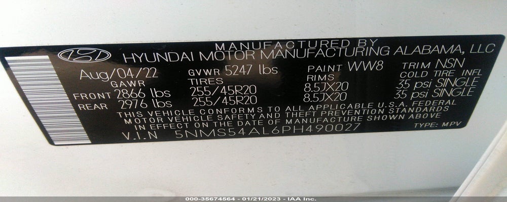 5NMS54AL6PH490027 2023 HYUNDAI SANTA FE photo no. 9
