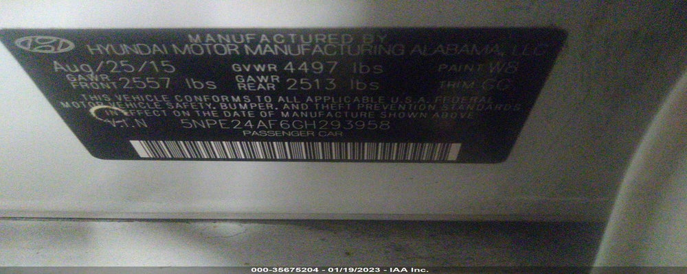 5NPE24AF6GH293958 2016 HYUNDAI SONATA photo no. 9