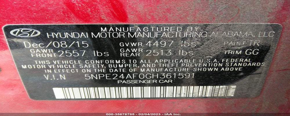 5NPE24AF0GH361591 2016 HYUNDAI SONATA photo no. 9