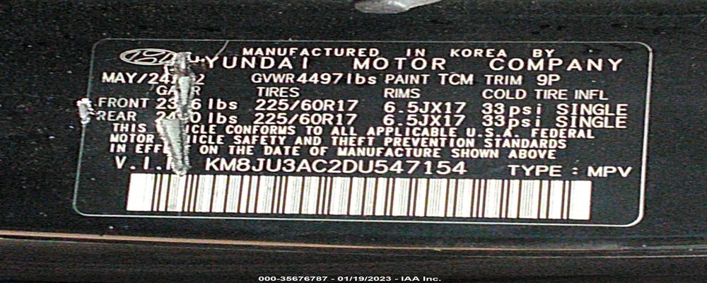 KM8JU3AC2DU547154 2013 HYUNDAI TUCSON photo no. 9