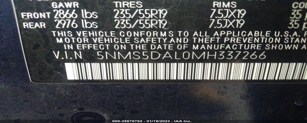 5NMS5DAL0MH337266 2021 HYUNDAI SANTA FE photo no. 9