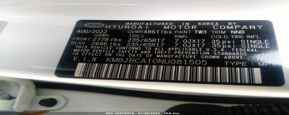 KM8JBCA10NU081505 2022 HYUNDAI TUCSON HYBRID photo no. 9