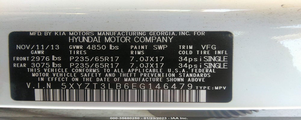 5XYZT3LB6EG146479 2014 HYUNDAI SANTA FE SPORT photo no. 9