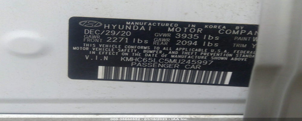 KMHC65LC5MU245997 2021 HYUNDAI IONIQ HYBRID photo no. 9