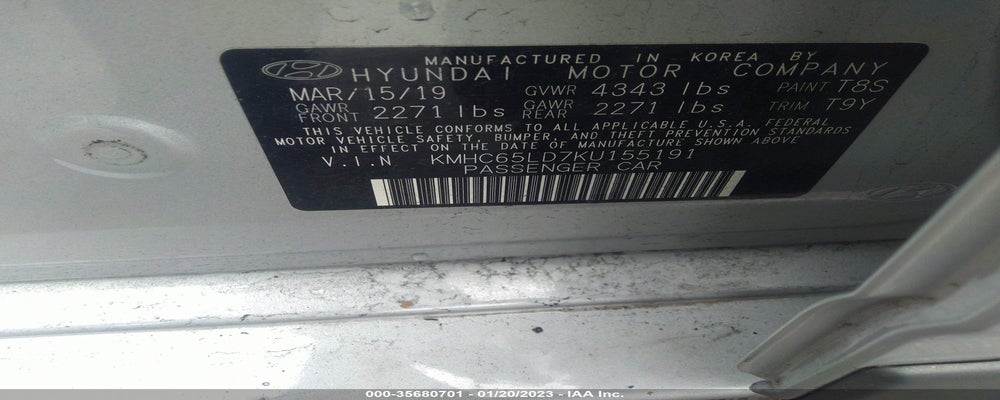 KMHC65LD7KU155191 2019 HYUNDAI IONIQ PLUG-IN HYBRID photo no. 9