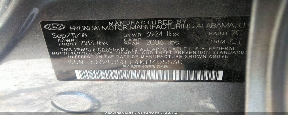5NPD84LF4KH405530 2019 HYUNDAI ELANTRA photo no. 9