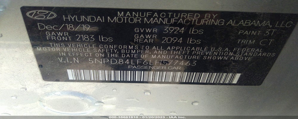 5NPD84LF6LH577463 2020 HYUNDAI ELANTRA photo no. 9